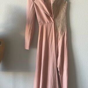 Chic Blush Jumpsuit with Embellished Detail
